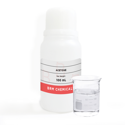 acetone, bottle of acetone, 100 ml bottle of acetone with jar of acetone