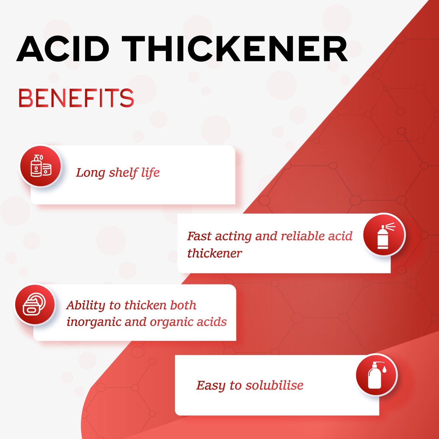 list of acid thickener benefits, acid thickener benefits