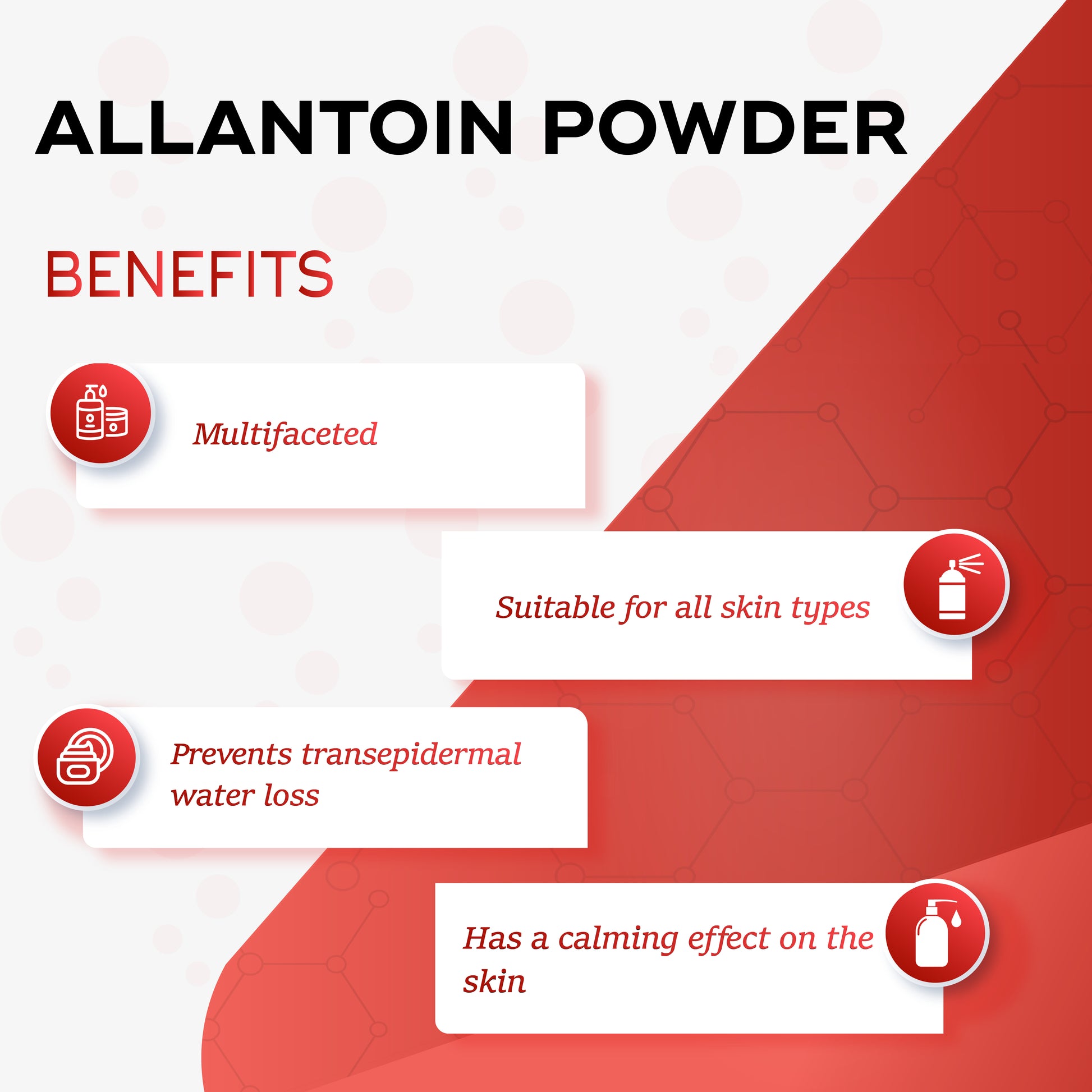 allantoin powder benefits, benefits listed for allantoin powder