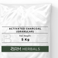 activated charcoal, 5 kg pouch of activated charcoal granular